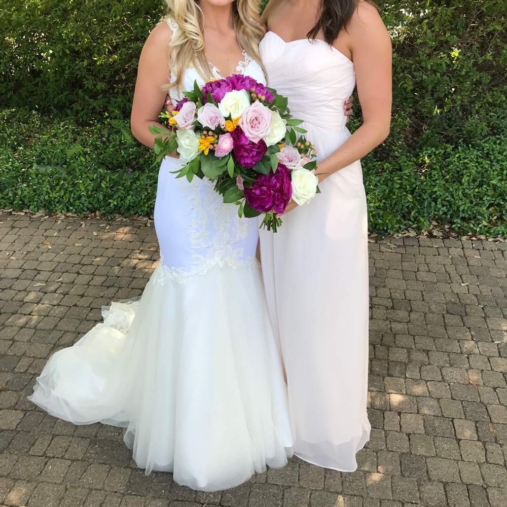 Weddington Way strapless bridesmaid dress